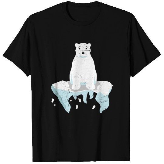 Polar Bear Sitting On Melting Ice Climate Change T Shirts