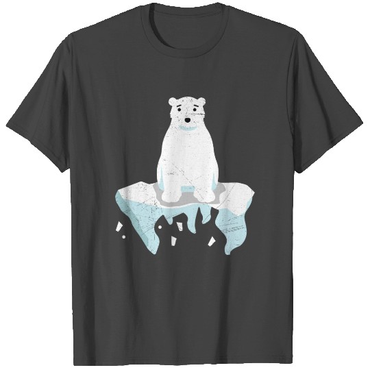 Polar Bear Sitting On Melting Ice Climate Change T Shirts