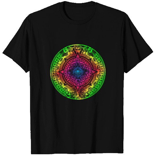 Aztec Calendar Mexican Native Mayas Mayans Art T Shirts
