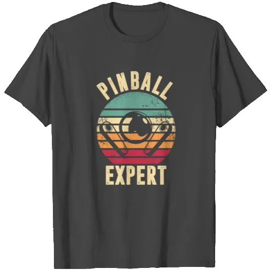 Pinball Expert Vintage Pinball Machine Arcade Game T Shirts