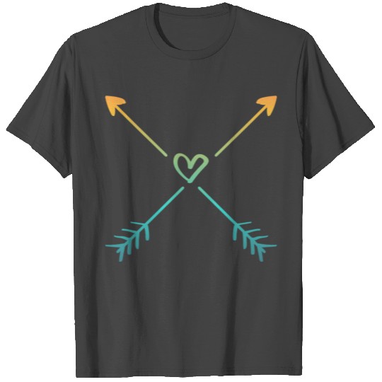 Arrow with heart, cupid, love, valentine's day T Shirts