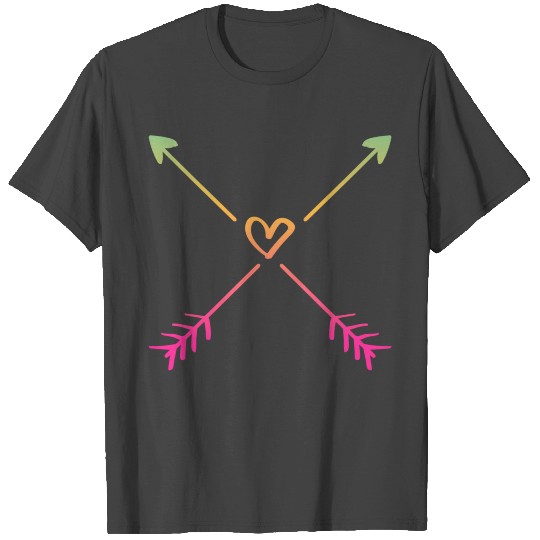 Arrow with heart, cupid, love, valentine's day T Shirts