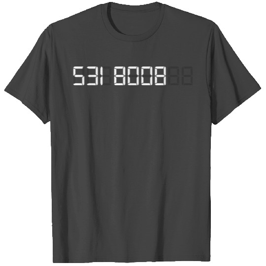 Calculator - 8008135 - Boobies - Funny Calc Trick T Shirts