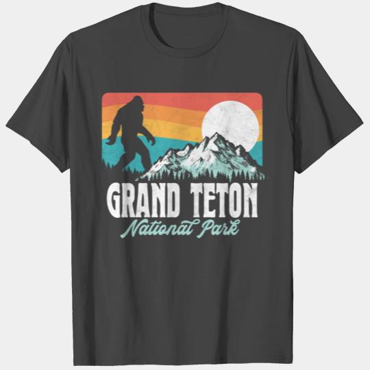 Vintage Grand Teton National Park Bigfoot Mountain T Shirts