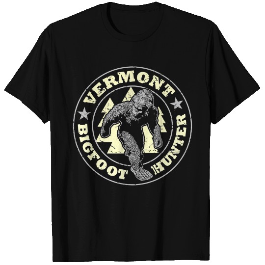 Vermont Bigfoot Hunter Believe State Pride Premium T Shirts