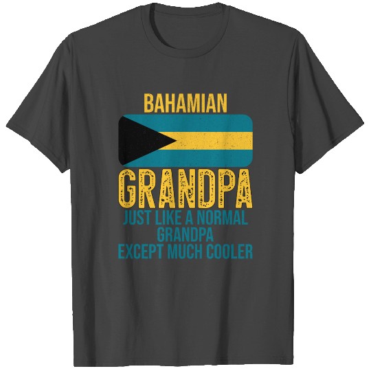 Bahamian Grandpa Bahamas Flag for Father's Day T Shirts
