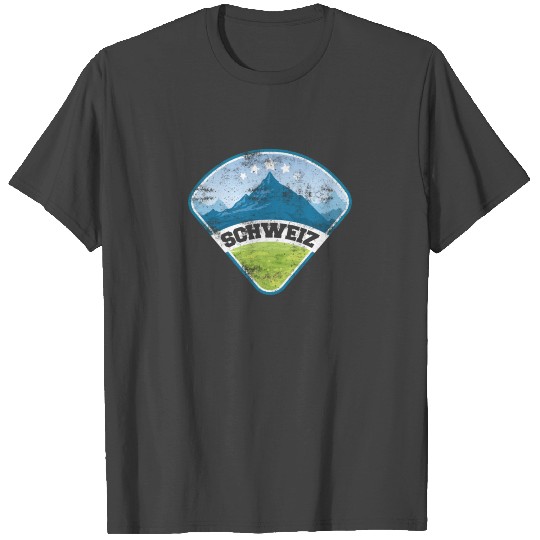 Swiss Mountains And Alps Switzerland T Shirts