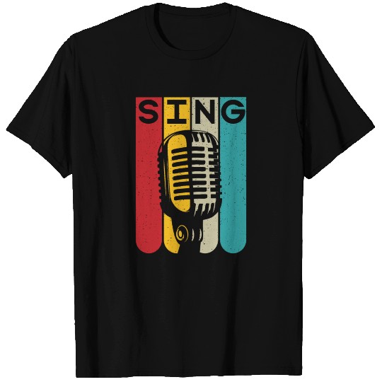 Sing cool retro karaoke night singer T Shirts
