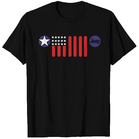 Mens Jeep Patriotic 7 Slot Grille T Shirts