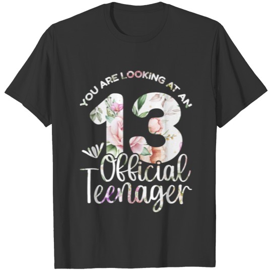 13th birthday girl 13 years teenager gift idea T-shirt