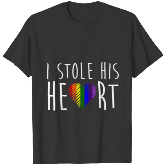 LGBT Pride Gay Bachelor Party Stole Heart T-shirt