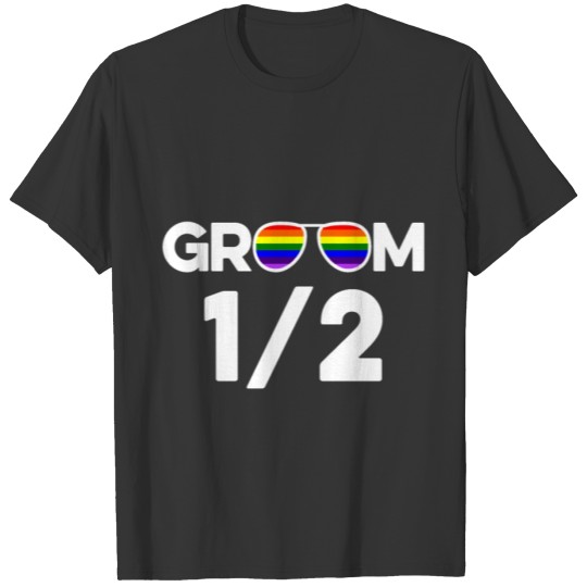 LGBT Pride Gay Bachelor Party Groom 1 Engagement T-shirt