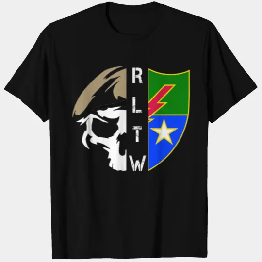 Veteran Gift-75th Ranger Regiment Skull Unit Crest T Shirts