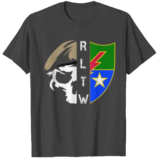 Veteran Gift-75th Ranger Regiment Skull Unit Crest T Shirts