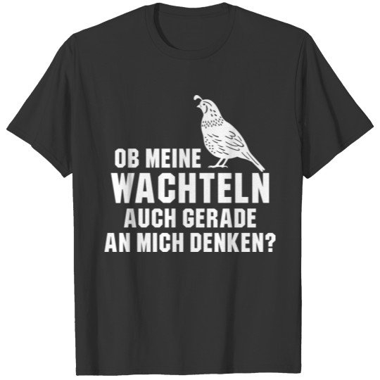Quail gift quail breeder ornamental bird T Shirts