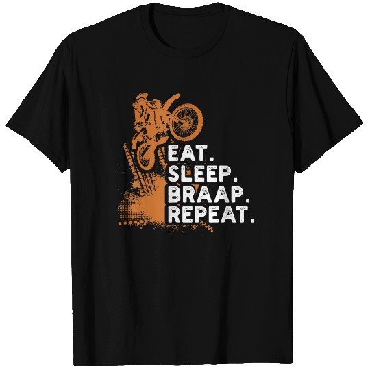 Eat Sleep Braap Repeat Funny Dirt Bike T Shirts