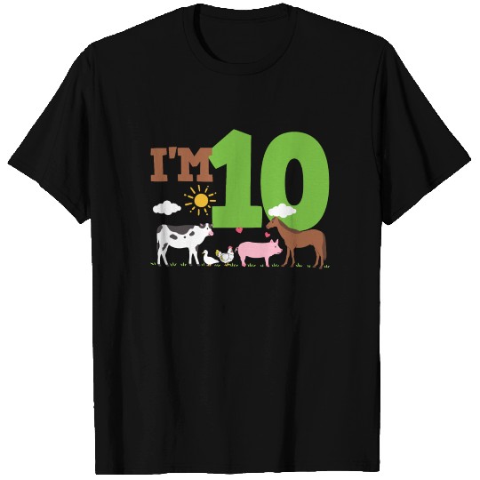 10th Birthday Farm Animals T Shirts