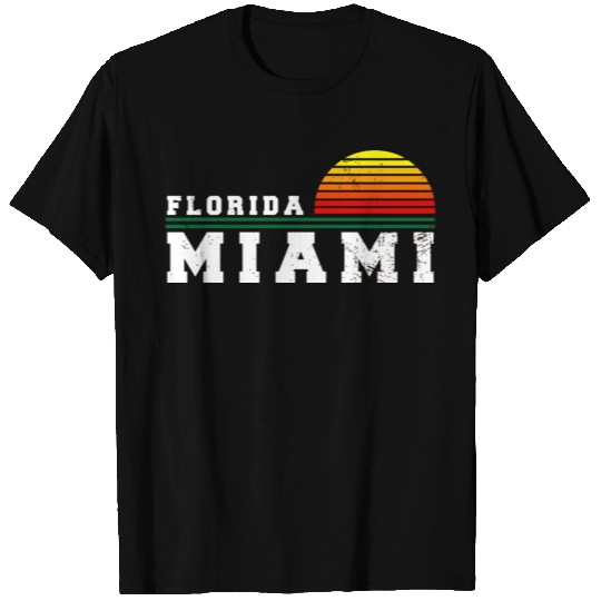 Miami Florida Distressed Fl Gift Souvenir T Shirts
