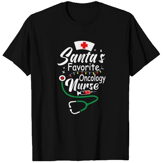 Santa'S Favorite Oncology Nurse Christmas T Shirts