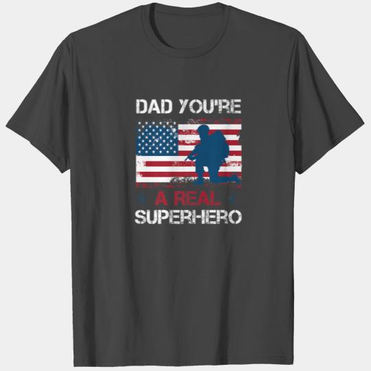 Veteran Gift-Dad Youre A Real Superhero Us Veteran T Shirts