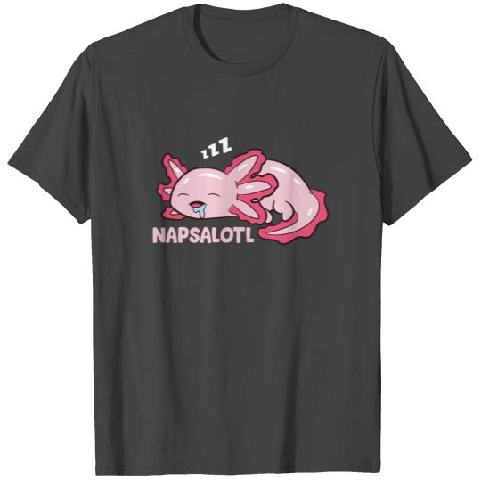 Cute Axolotl Lover Mexican Salamander Napsalotl T Shirts