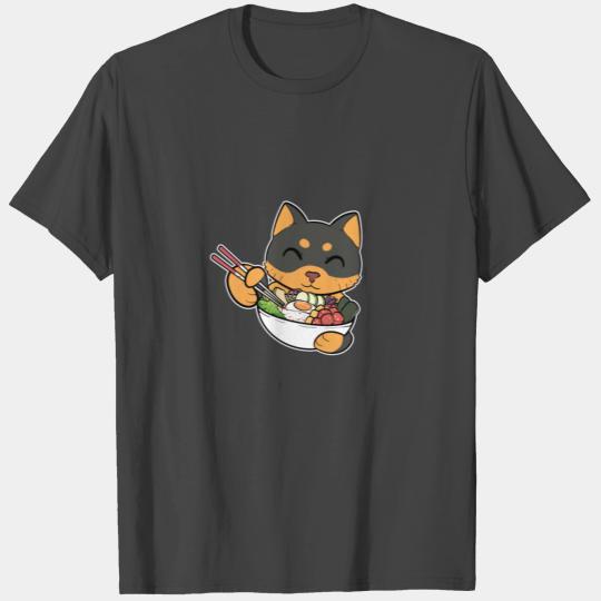 Hawaiian Sushi Cat Poke Bowl Anime Dog Aloha Gift T Shirts