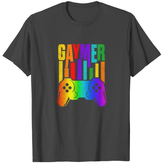 Gaymer Gay Pride Rainbow Gamer Gaming LGBTQ T Shirts