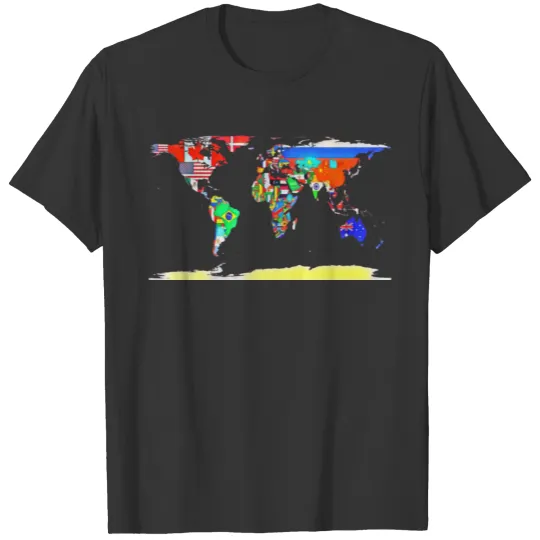 World map all countries T Shirts