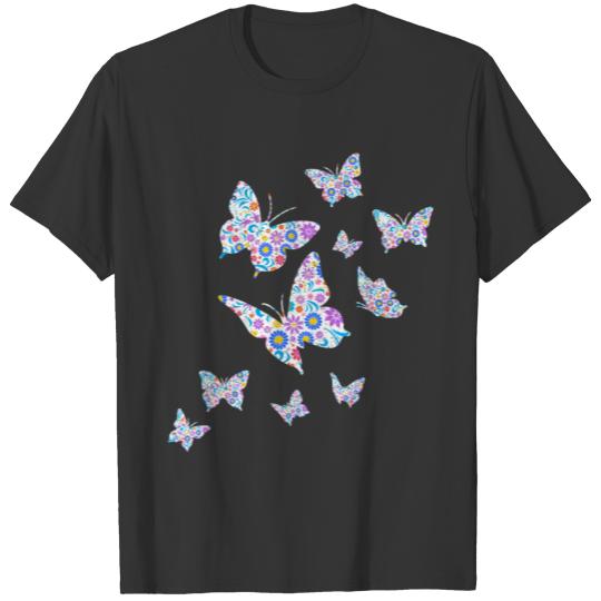 Butterfly Girl Who Loves Butterflies Cute Flower T Shirts