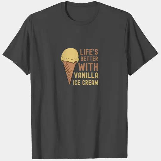 Vanilla Ice Cream Dessert T Shirts