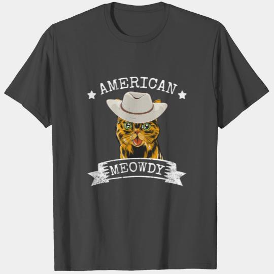 Funny Cats Meowdy Cat Western Cowboy Gift T Shirts