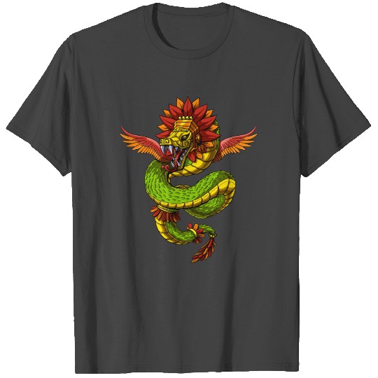 Quetzalcoatl Aztec Snake God T Shirts