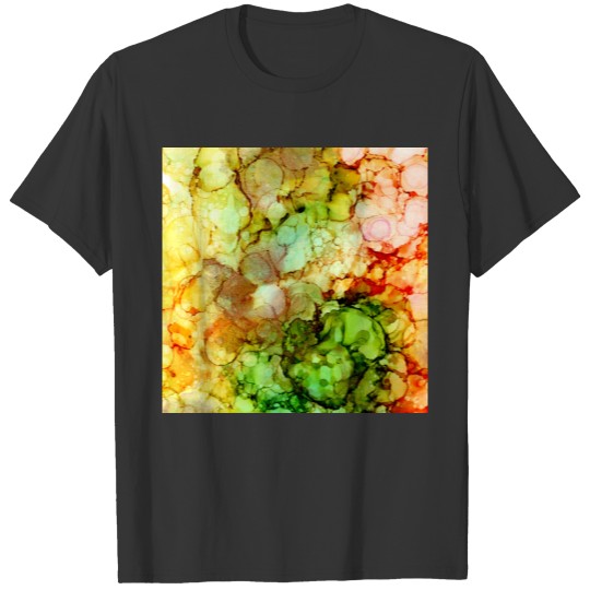 Alcohol Ink Abstract Flowers Painting T Shirts