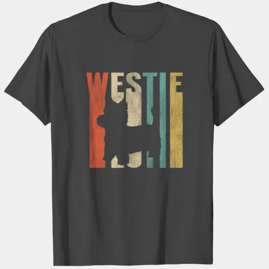 West Highland White Terrier Retro 1970s Dog Westie T Shirts