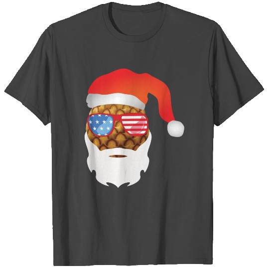 christmas santa claus funny Pineapple T Shirts
