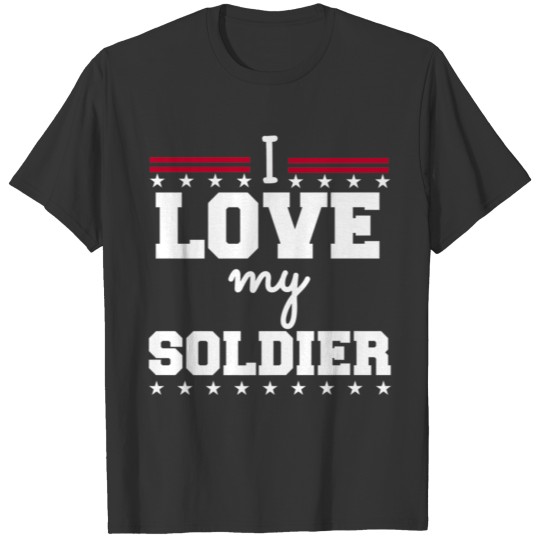 Veteran Gift-I Love My Soldier Military Spouse Wif T Shirts