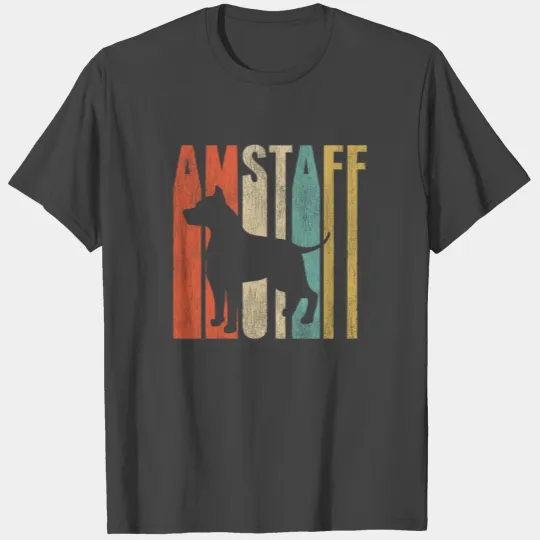 AmStaff Retro 1970s American Staffordshire Terrier T Shirts