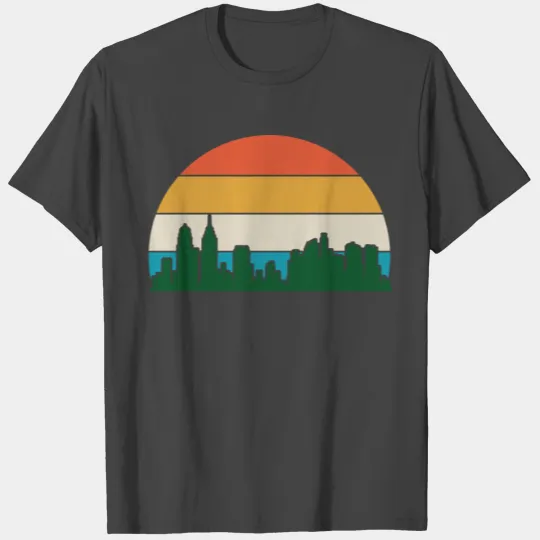 Philadelphia Cityscape Retro Sunset 06132021 T Shirts