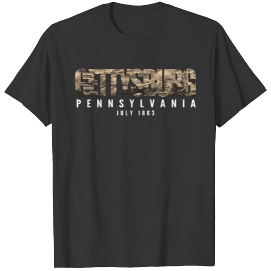 Gettysburg Historic Map T-shirt