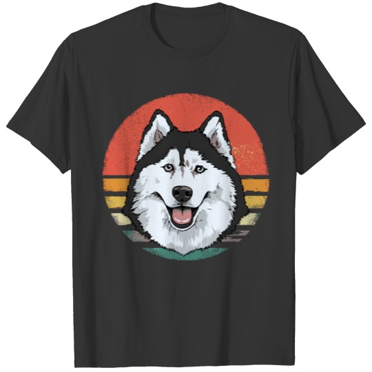 Retro Vintage Siberian Husky Dog Breed Lover Gift T Shirts