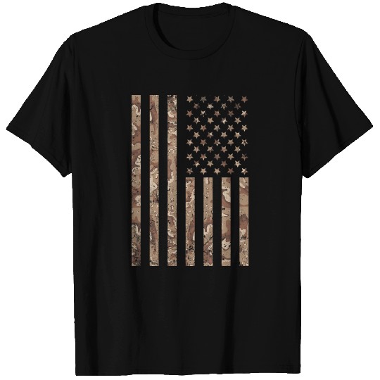 Desert Camo American Flag Military Tactical 2387 T Shirts