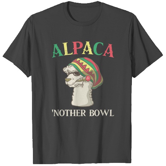 Alpaca Nother Bowl Weed Smoking Llama Cannabis Lea T Shirts