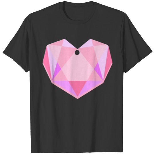 Heart Crystal Sticker T-shirt