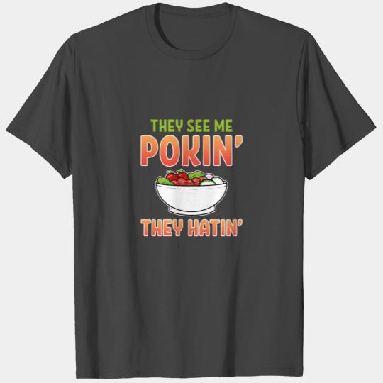 See Me Pokin Hawaiian Sushi Poke Bowl Anime Aloha T Shirts