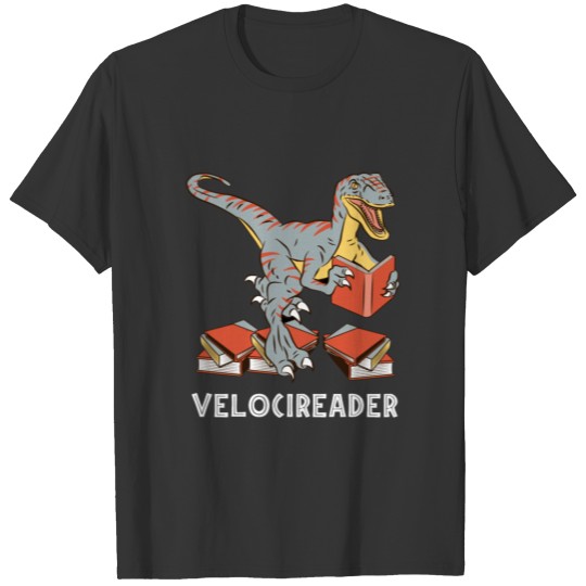 Velocireader Velociraptor First Day Back to school T-shirt