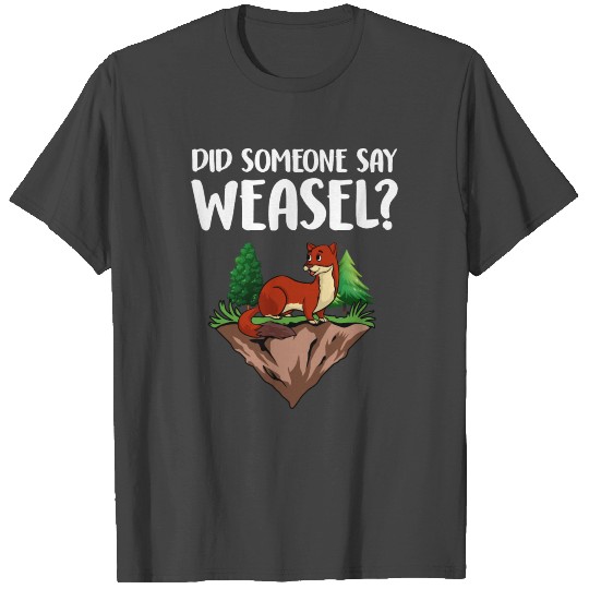 Weasel Animal Gift Cute Funny T Shirts