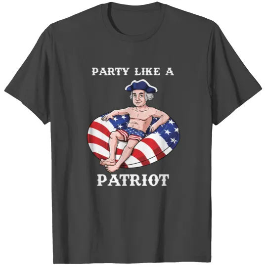 George Washington 4th Of July USA Patriot Funny T Shirts
