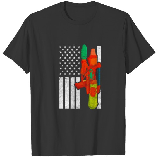 Squirt Gun USA Flag T-shirt
