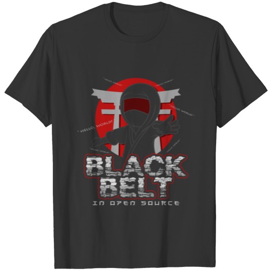 Black belt in open source software T-shirt