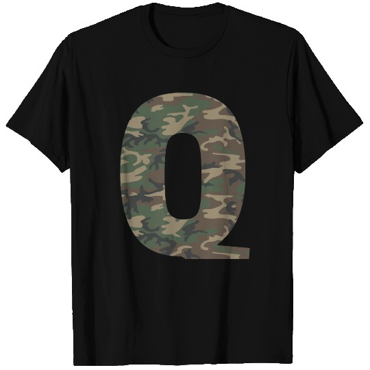 Camouflage US initial Q T Shirts